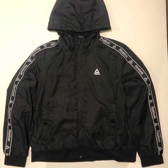 Reebok Full Zip Fall Jacket Womens Size XL Black and White - Picture 2 of 10